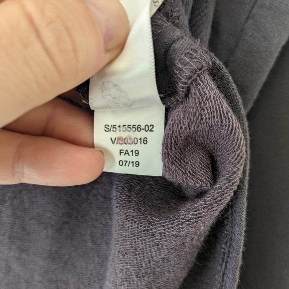 Athleta Samara Side Tie Sweatshirt Sweater Gray / Blue Women's Small - Picture 5 of 6